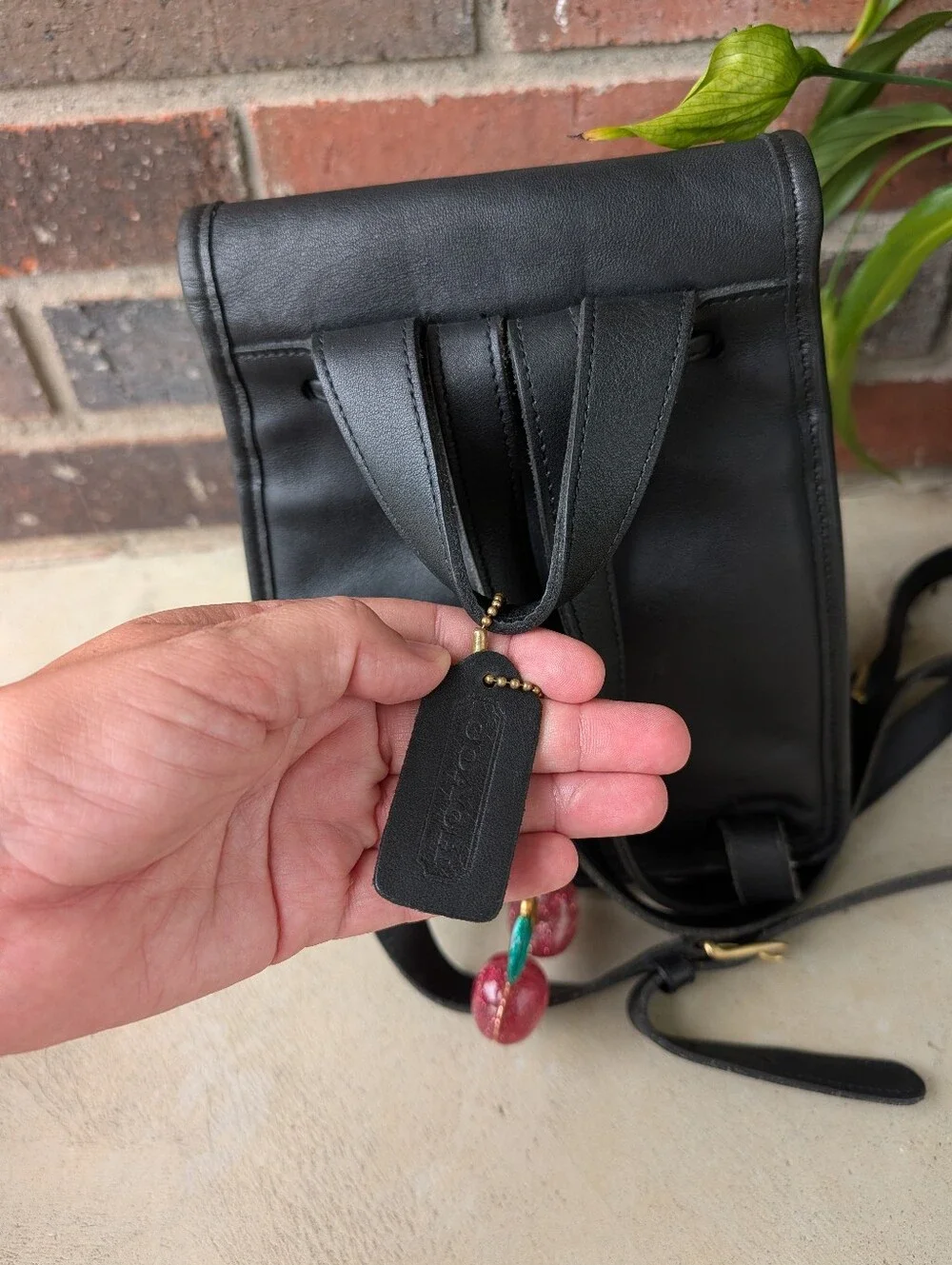 🖤 Vintage 90's Coach #9960 Adjustable Unisex Smooth Leather Mini Backpack, 🖤